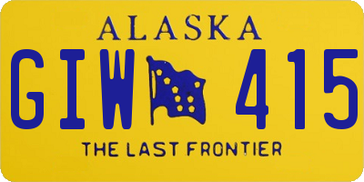 AK license plate GIW415