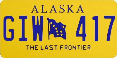 AK license plate GIW417
