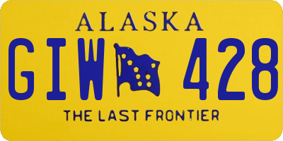 AK license plate GIW428