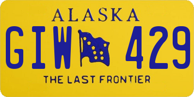 AK license plate GIW429