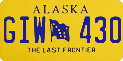 AK license plate GIW430