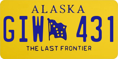 AK license plate GIW431