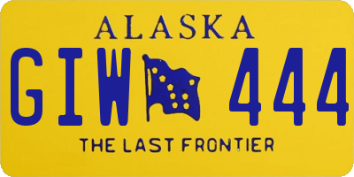 AK license plate GIW444