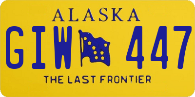 AK license plate GIW447