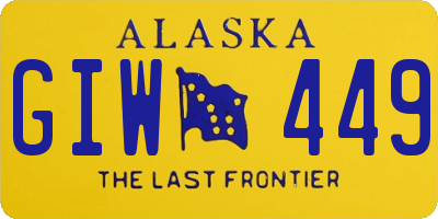 AK license plate GIW449