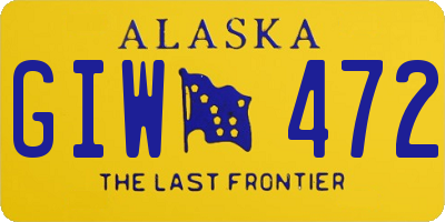 AK license plate GIW472