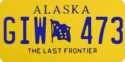 AK license plate GIW473