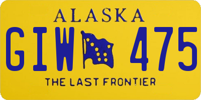 AK license plate GIW475
