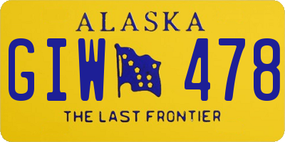 AK license plate GIW478