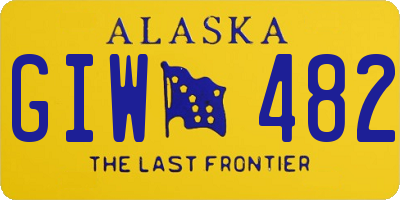 AK license plate GIW482