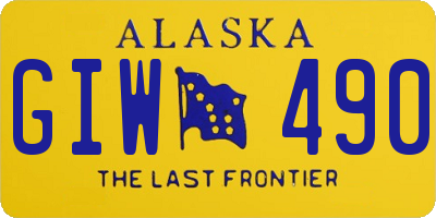 AK license plate GIW490