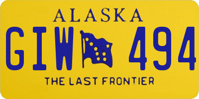 AK license plate GIW494