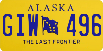 AK license plate GIW496