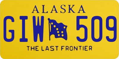 AK license plate GIW509