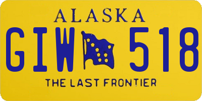 AK license plate GIW518