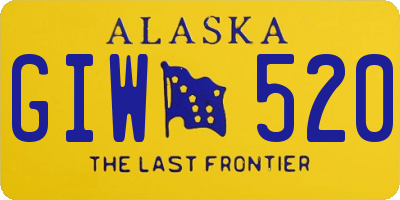AK license plate GIW520