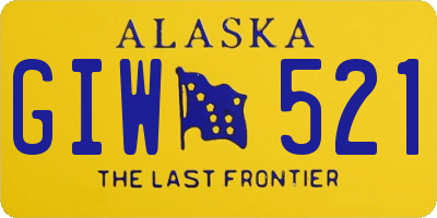 AK license plate GIW521