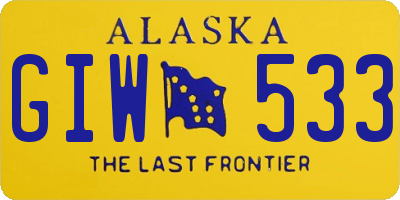 AK license plate GIW533