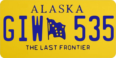 AK license plate GIW535