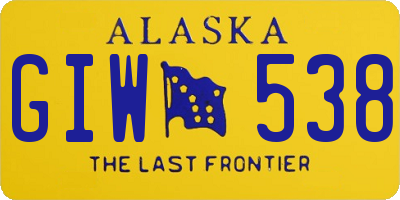 AK license plate GIW538