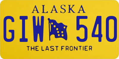 AK license plate GIW540