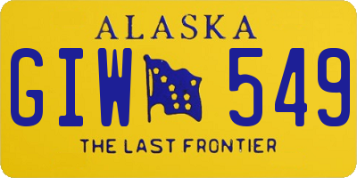 AK license plate GIW549