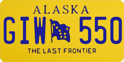 AK license plate GIW550