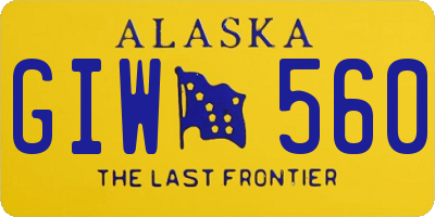 AK license plate GIW560