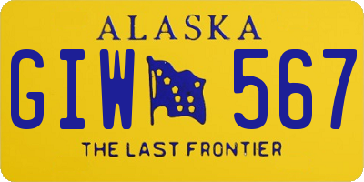 AK license plate GIW567