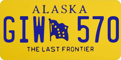 AK license plate GIW570