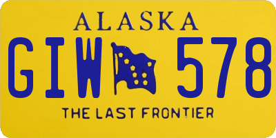 AK license plate GIW578