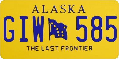 AK license plate GIW585