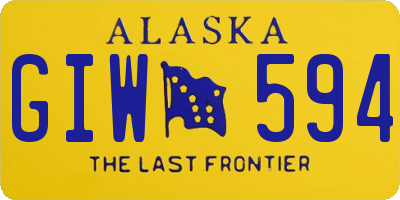 AK license plate GIW594