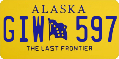 AK license plate GIW597