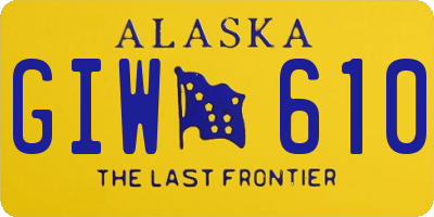 AK license plate GIW610