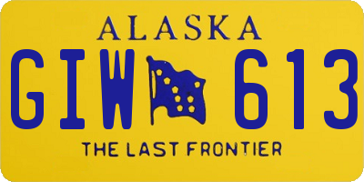 AK license plate GIW613