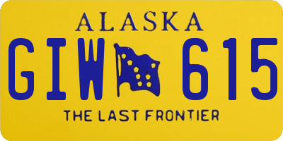AK license plate GIW615