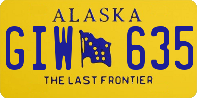 AK license plate GIW635