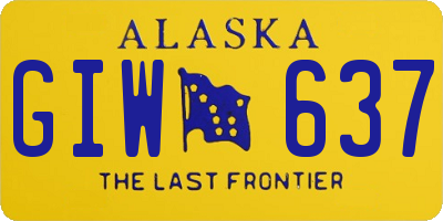 AK license plate GIW637