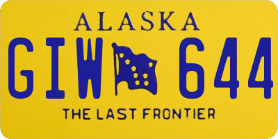 AK license plate GIW644