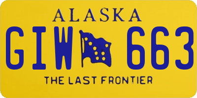 AK license plate GIW663