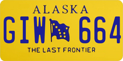 AK license plate GIW664