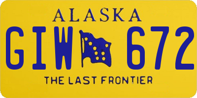 AK license plate GIW672