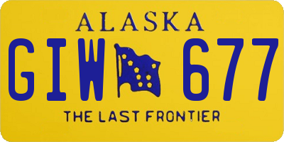 AK license plate GIW677