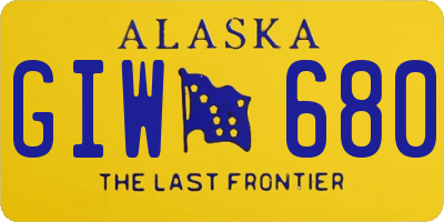 AK license plate GIW680