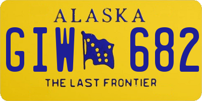 AK license plate GIW682