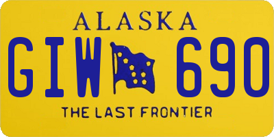 AK license plate GIW690