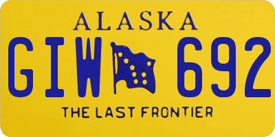 AK license plate GIW692