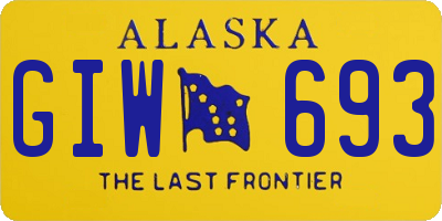 AK license plate GIW693