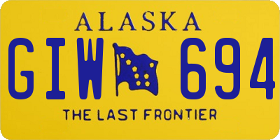 AK license plate GIW694